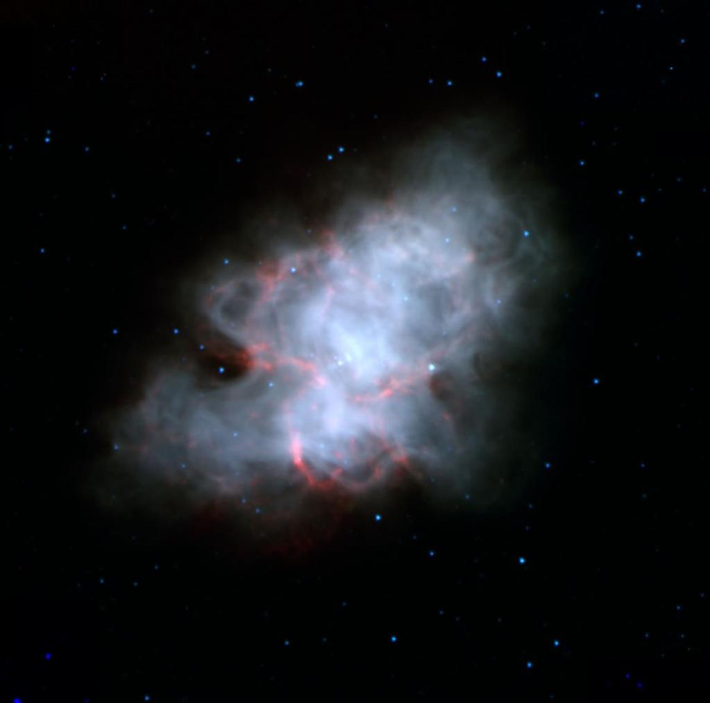 Infrared Image Credit: NASA/JPL-Caltech/R. Gehrz (University of Minnesota). Crab Nebula in Infrared. Spitzer Space Telescope. NASA. http://www.nasa.gov/multimedia/imagegallery/image_feature_567.