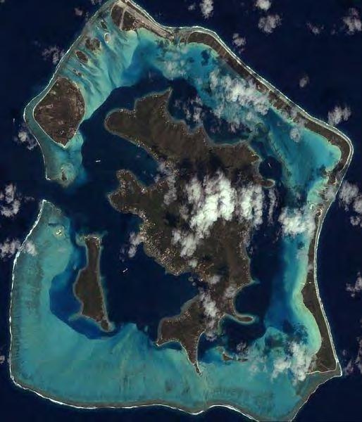 Bora Bora was formed around four million years ago after volcanoes erupted from the sea bed.