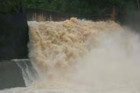 outlet of spillway on