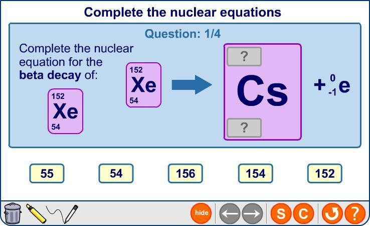 Nuclear equations examples