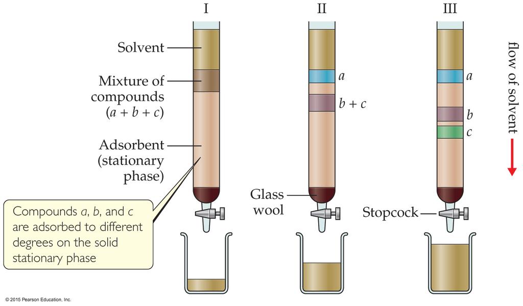 Chromatography A mixture is dissolved in a solvent (mobile phase) that carries it through the chromatography column.