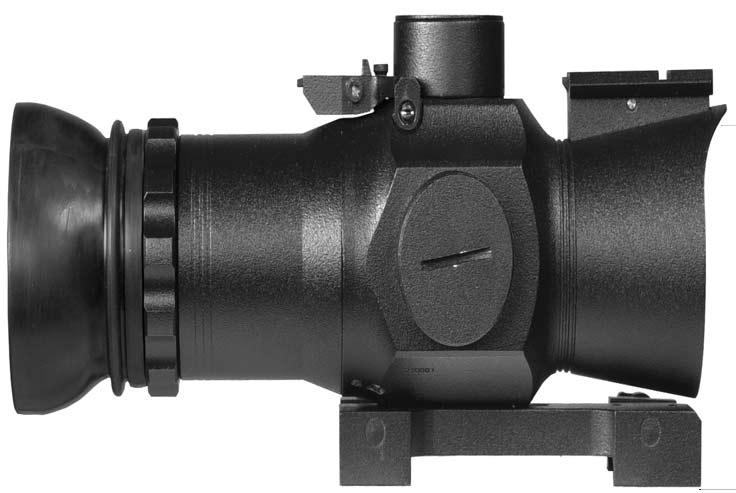 Iron Backup Sights for back-up emergency operation Reticle brightness adjustment ±5 Diopter ATN mounting system Battery