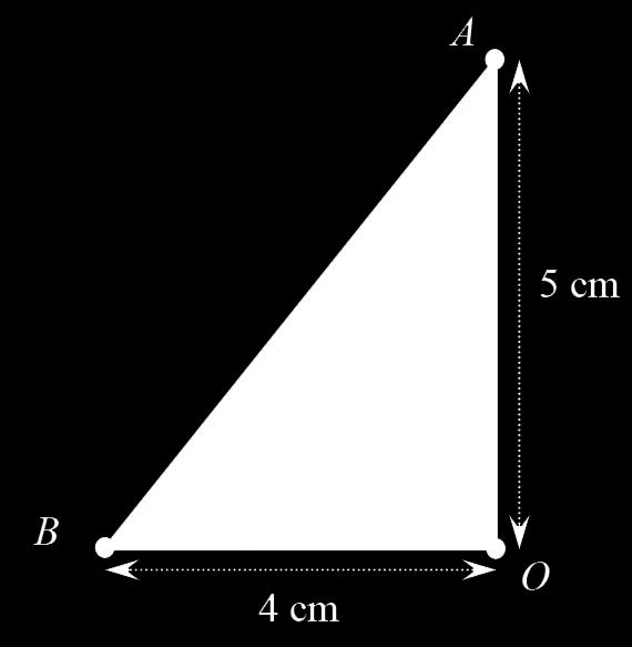 2014 JCHL Paper 2 Question 7 (v) Madison draws the scale diagram of the triangle OAB shown on the right. She marks in the angle X.