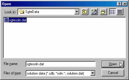 Adding a solution database to the list 1.