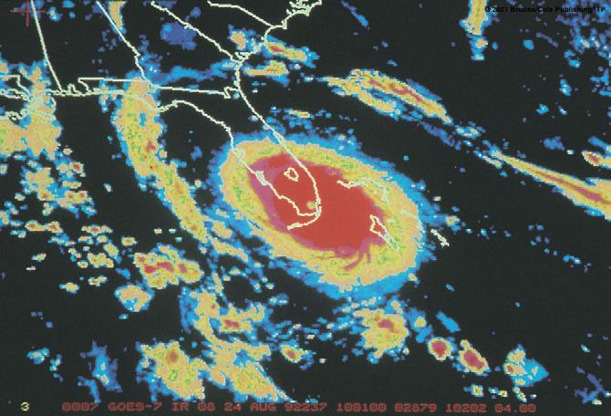 Hurricane Andrew (1992) Tropical storm on August 21, 1992.
