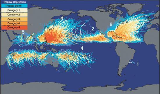 Who s # 1 North Pacific has the greatest number of storms.