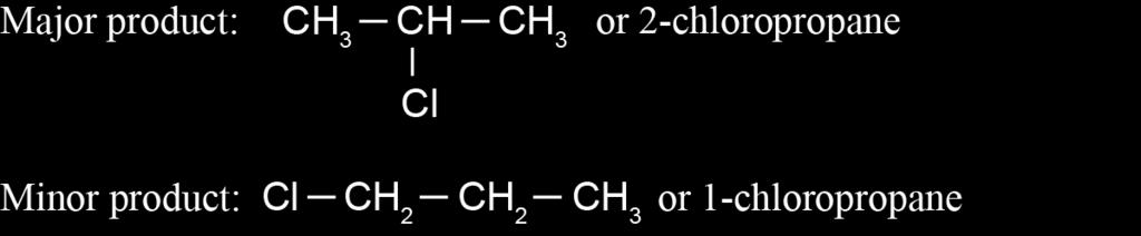 NCEA Level 2 Chemistry (91165) 2016 page 5 of 5 (c)(i) Two products are formed in this reaction because propene is an asymmetric alkene.