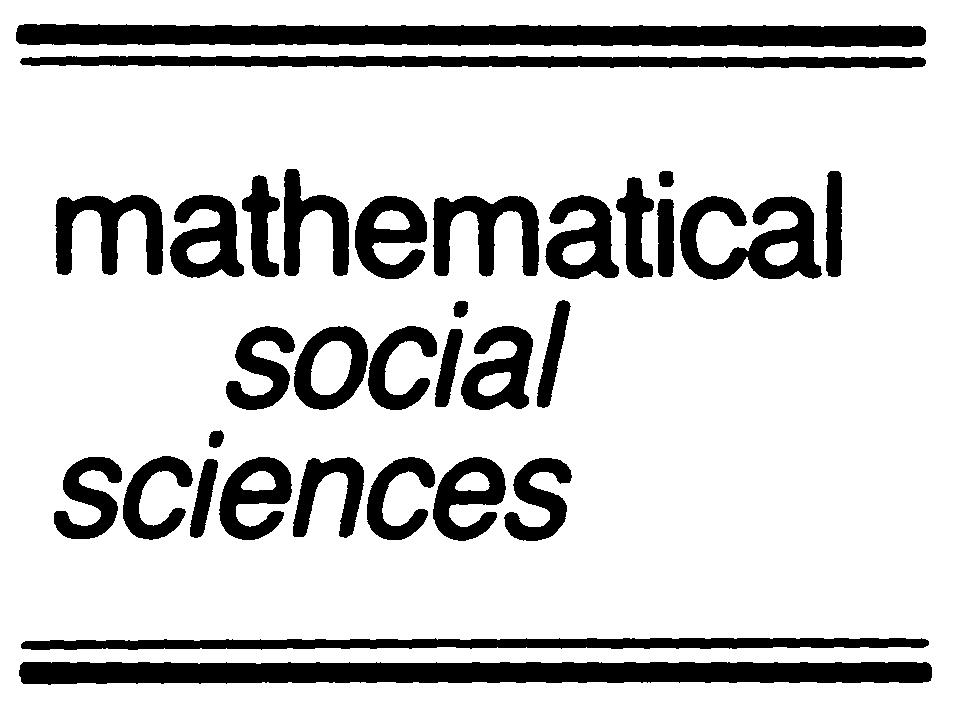 Mathematical Social Sciences 39 (000) 95 06 www.elsevier.