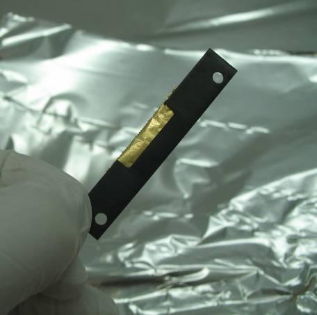 Rutherford backscattering beam 45 detector 100 detector Introduction into the beam a thin 300 µg/cm 2 gold foil Two 100 mm 2 500 µm thick ion-implanted Si detector at 100 and 45 to measure the
