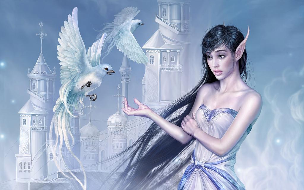 Elves - "A host of supernatural beings and spirits who exist between earth and heaven. Fairies or Elves are fallen angels.