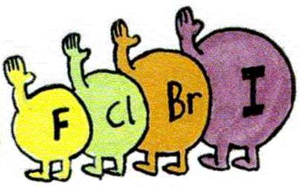 Group 7 Physical Properties Going down the group: Fluorine is a very pale yellow gas Chlorine is a pale green gas Bromine is a red-orange liquid, producing an orange vapour readily Iodine is a grey