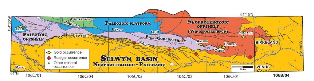 transition Region characterized by abrupt facies transitions and intermittent Neoproterozoic-Paleozoic