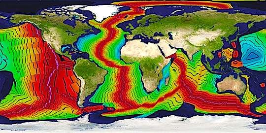The upper ~100 km of the Earth in the oceans is created by plate