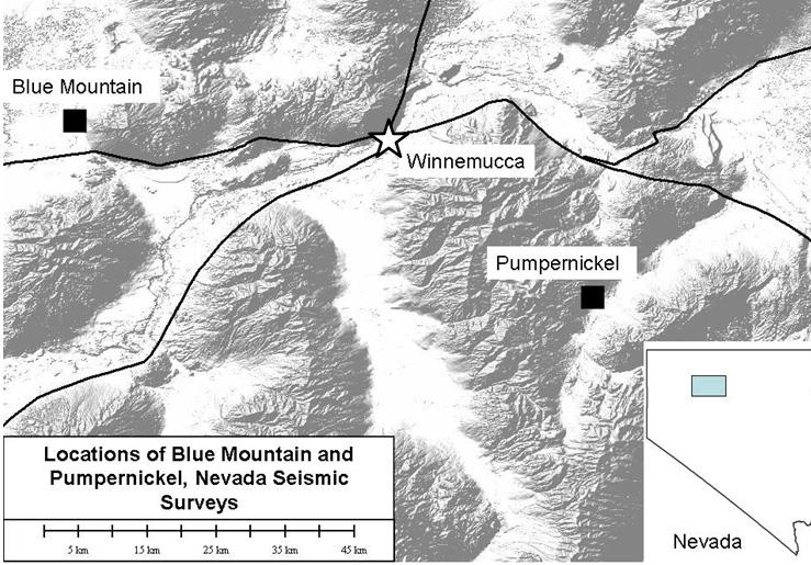 Figure 1: Location map for Blue Mountain Field and Pumpernickel Prospect. 3.