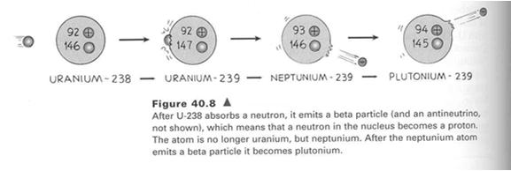 Possible U 235 Fission Chain Reaction Plutonium Production U 238