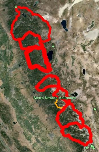 ASO IN 2015 In California, flights over Tuolumne, Merced, Big Pine, Lone Pine, Rush Creek, Kings, a some forest fire sites In Colorado, flights over