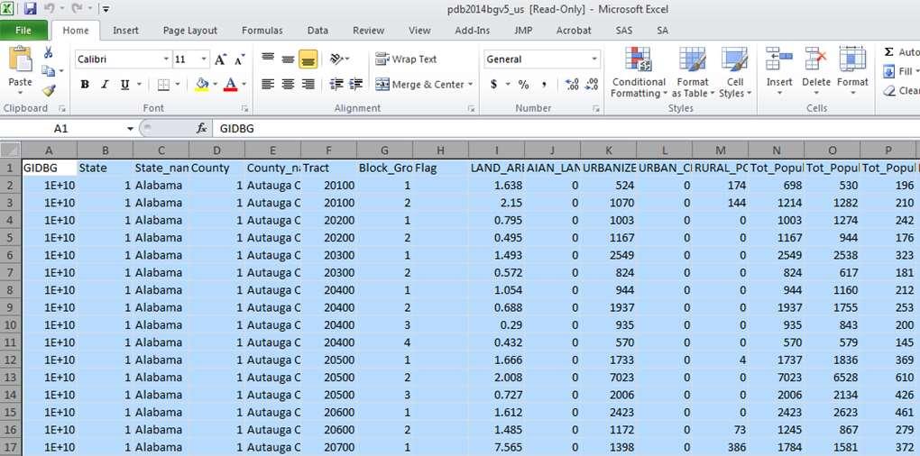 Managing Columns Click this box to highlight all cells in your active workbook When curser