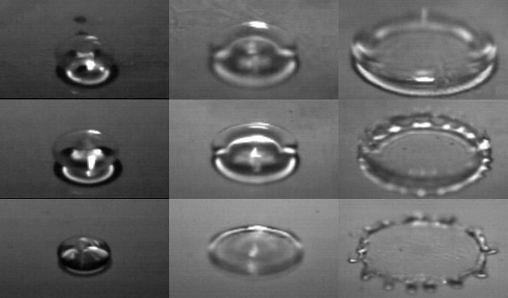84 Behaviour of Water Drops on Impact 1a b c 2 3 Figure 7.
