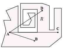 Slika 1: Enostavni mnogokotnik. Slika 2: Poligon z luknjami. Definicija 2.2: Mnogokotnik je povezana kompaktna množica v ravnini, katere rob je unija končno mnogo sklenjenih poligonskih črt.