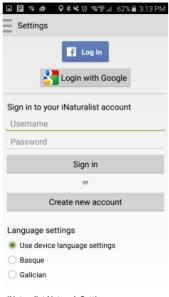 Creating an Account & Signing-In Open the App Sign in using