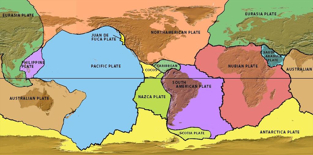 Tectonic Plates There are a dozen large lithospheric plates (smaller