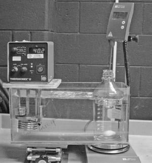 II IN CLASS DEMONSTRATIONS BATCH HEAT EXCHANGER EXPERIMENT This simple demonstration requires a constant temperature bath, a one liter bottle, a thermocouple and a watch.