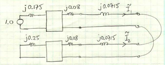 ~ ~.0 I I j. 3736 j0.7 pu Negative sequence current at generator side: ~ 350 I, g.3736 ka 8. 5045 ka 5 3 Negative sequence current at relay side: ~ 5 I, relay 8.5045 ka 7. 7 A,000 Problem P8.