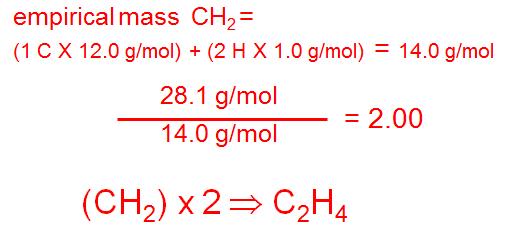 Lesson 7: Determining empirical and molecular formulas EXAMPLE: Determine empirical formula from molecular formula. 1. C6H12O6 2. N2O4 3.