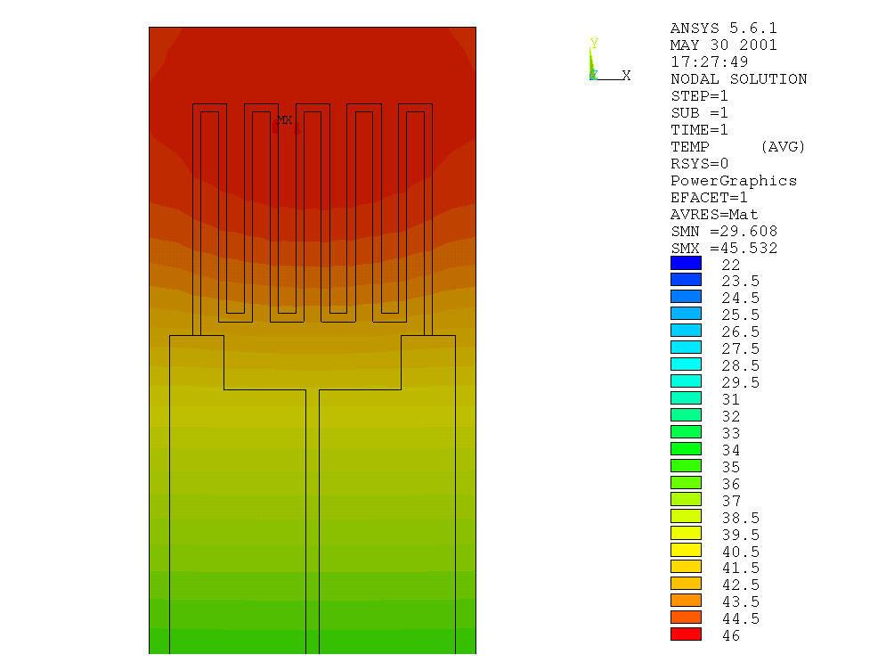 4. Fg.4 Meshed Model A heat generaton load was appled to the heatng element model.