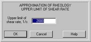 As previously mentioned, the Upper limit of shear rate should differ from this calculated value by maximum 10 20%.