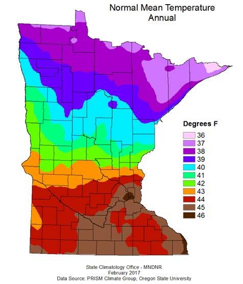 Biomes of Minnesota Cold 1981-2010