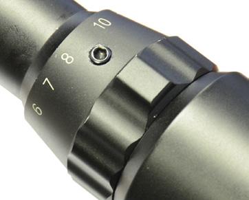 For variable power scopes, there is a power ring in front of the eyepiece assembly.