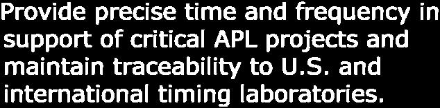 edu Abstract The Time and Frequency Laboratory at the Johns Hopkins University Applied Physics Laboratory (JHU/APL) provides support to multiple current and upcoming NASA/APL missions that span our