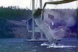 Collapse of Tacoma Narrows bridge in 1940