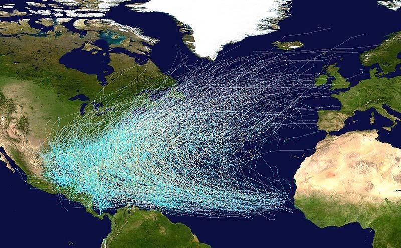 Hurricane Paths (continued) (LG: 5c) Net result: hurricanes strike USA at Gulf coast & SE Atlantic states. Canada USA Gulf Coast Atlantic Ocean http://commons.wikimedia.
