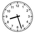 clocks; and b) determine elapsed time in one-hour increments over a 12-hour period.