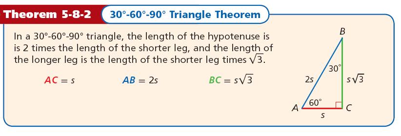 Day 5: SWBAT apply Special Angles to find the exact value of Trig Functions Do Now: Recall the following theorems from Geometry: