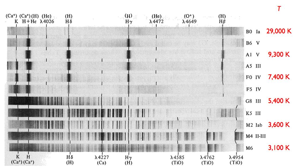 Motivation Representative stellar spectra illustrating the Harvard spectral sequence.