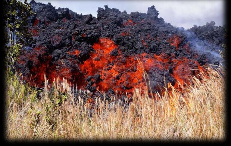 Fluid basalt lava flows are called