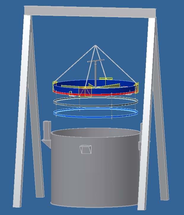 Sand pluviator Large-scale sand pluviation system (D=2m) Gantry