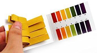 There are several ways to test ph Blue litmus paper (red = acid) Red litmus paper (blue = basic) ph paper (multi-colored) ph meter (7 is