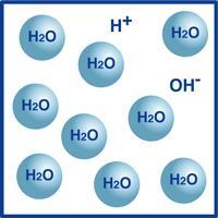 Pure water has an [H + ] concentration of 1.