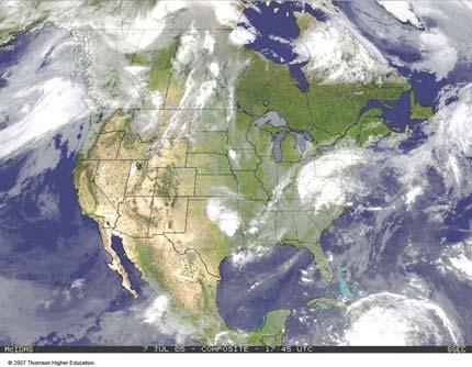 Weather Satellite Image, July 7, 2005 WEATHER Weather is the condition of the atmosphere at a particular location and moment.