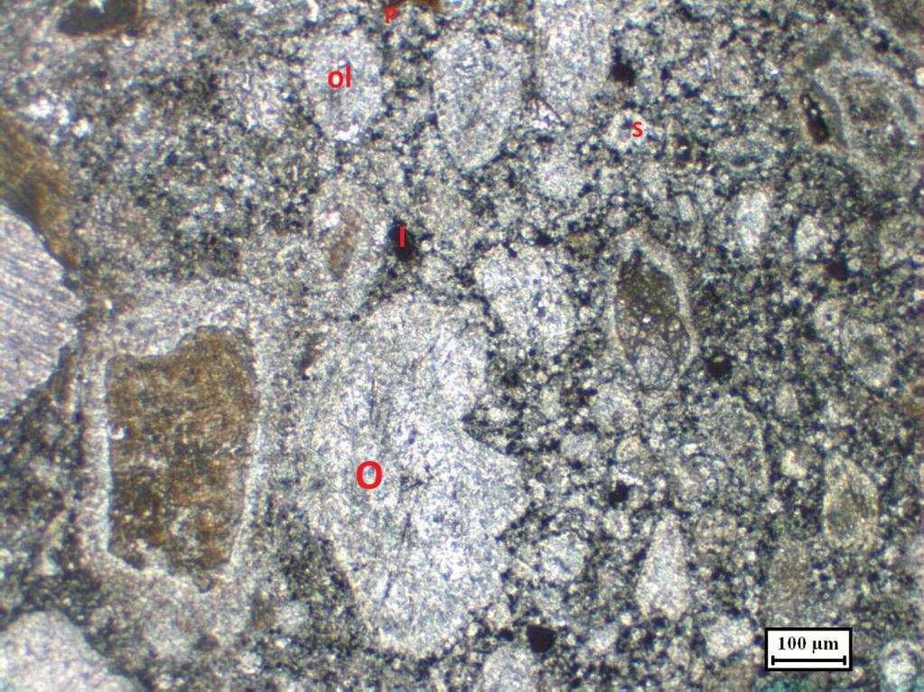 Fig. IV - 2: Macrocrystal texture in pipe KL -2.