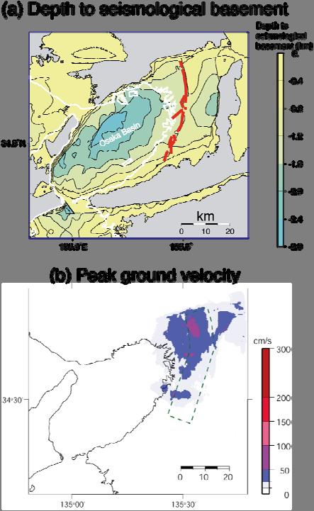 the die-out of the high-speed rupture near the bottom of the seismogenic zone. The slip velocities on the fault plane have impulsive narrow peaks (Fig.