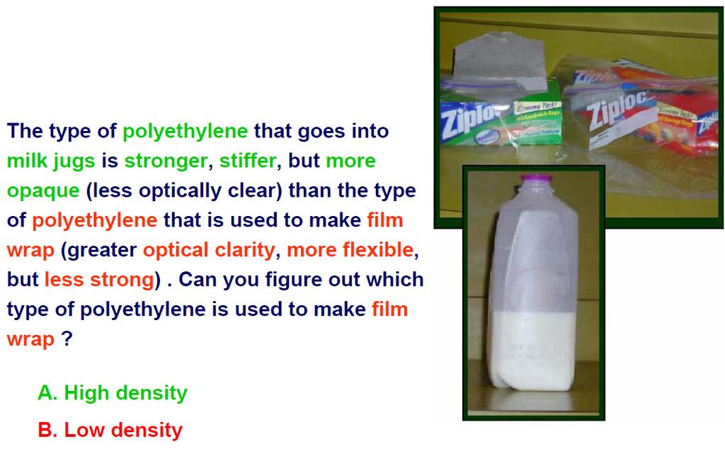 Effect of crystallinity on properties The morphology of most polymers is semi-crystalline.