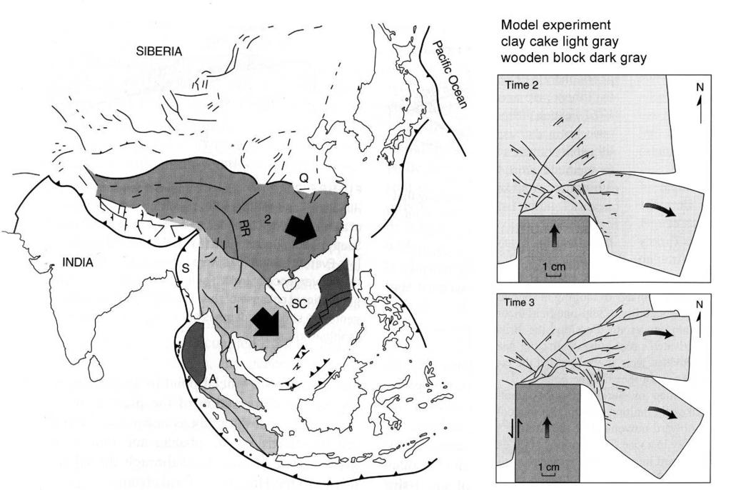 Geothermal systems 7 Saemundsson et al. FIGURE 5: Tectonics of SE-Asia showing eastward escape of large crustal blocks along major strike-slip faults as suggested by Tapponier et al. (1982).