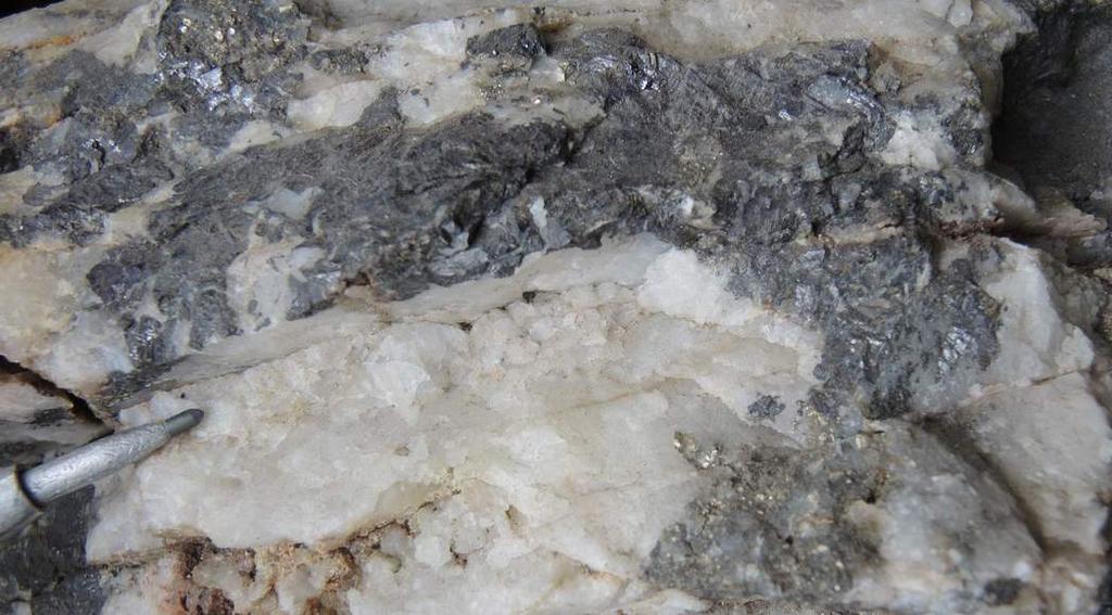 Fig. 11. Polymetallic (Ag-Pb-Zn) quartz vein from small-scale mine ~1.