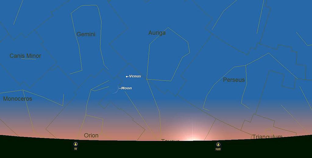 The Night Sky in May, 2018 I know that many of you enjoyed the sight of a brilliant Venus during April especially when it was very close to a beautiful crescent Moon.