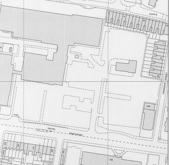 73300 Footprint of new building SU72700 72800 Thames Valley University, Kings Road, Reading, Berkshire, 2008